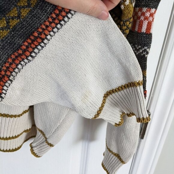 VINTAGE daddy dad granddad 80s 90s cotton sweaters abstract print XL @M - Picture 9 of 10